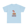 Carnival Season Funny Kiss Count Jester Party T-Shirt in Light Blue – front