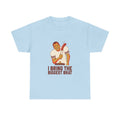 Funny BBQ Grilling T-Shirt - I Bring The Biggest Brat Tee in Light Blue – front