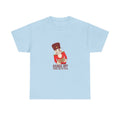 Funny Christmas Nutcracker Hands Off My Nuts T-Shirt in Light Blue – front