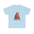 Funny Christmas Sack Gag Gift Secret Santa T-Shirt in Light Blue – front