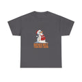 Funny Christmas Snowman Rather Melt Than Host Again T-Shirt in Charcoal – front