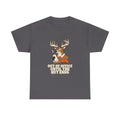 Funny Deer Hunting Shirt Out Of Office Until The Rut T-Shirt in Charcoal – front