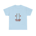 Funny Gym Squat Rack Stop Staring At My Rack T-Shirt in Light Blue – front