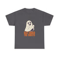 Funny Halloween Ghost Best Under The Sheets T-Shirt in Charcoal – front