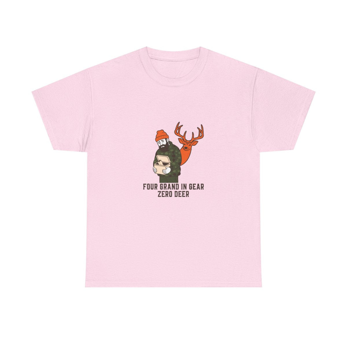 Funny Hunting Shirt Four Grand In Gear Zero Deer Gift T-Shirt in Light Pink – front