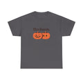 Nice Gourds Funny Pumpkin Fall Halloween T-Shirt in Charcoal – front