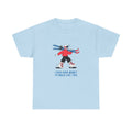 Skiing I Paid Good Money To Walk Like This Funny Ski T-Shirt in Light Blue – front