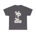 Skipped Leg Day For 2000 Years Funny Greek Statue Gym T-Shirt in Charcoal – front