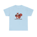 Squirrel Huge Nuts All Natural Funny Fall Innuendo T-Shirt in Light Blue – front